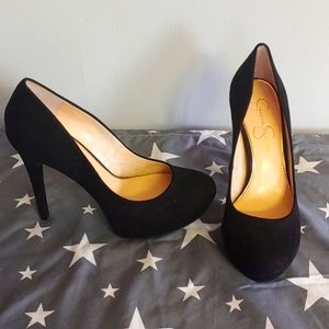 Jessica Simpson Black Platform High Heel Pumps